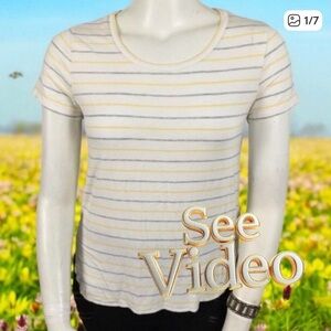 👛 (ANY 2$20) GENTLE FAWN Round Neck Short Sleeve Tee Shirt, High-Low